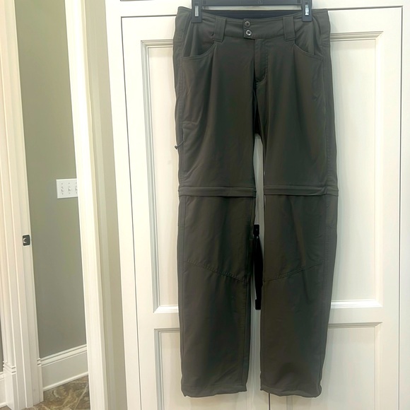 Columbia Pants Womens 8 Omni-Shield khaki Green Outdoor Hiking Convertible - Picture 1 of 14